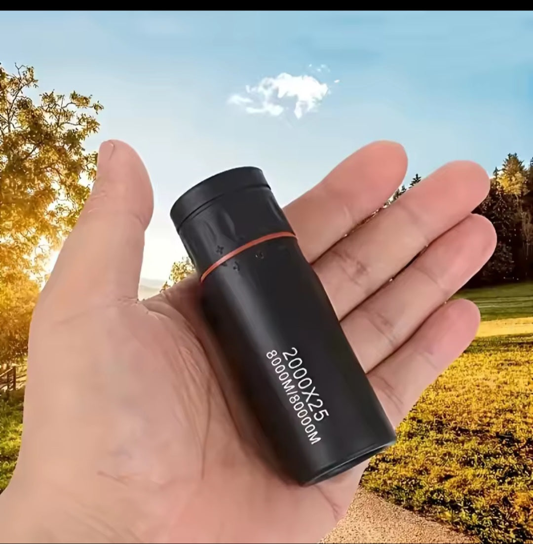 2025 2000X25 HD Monocular Telescope, Compact, Portable For Travel Hiking, Fishing, Camping, Stargazing, Concerts & Birds Watching.