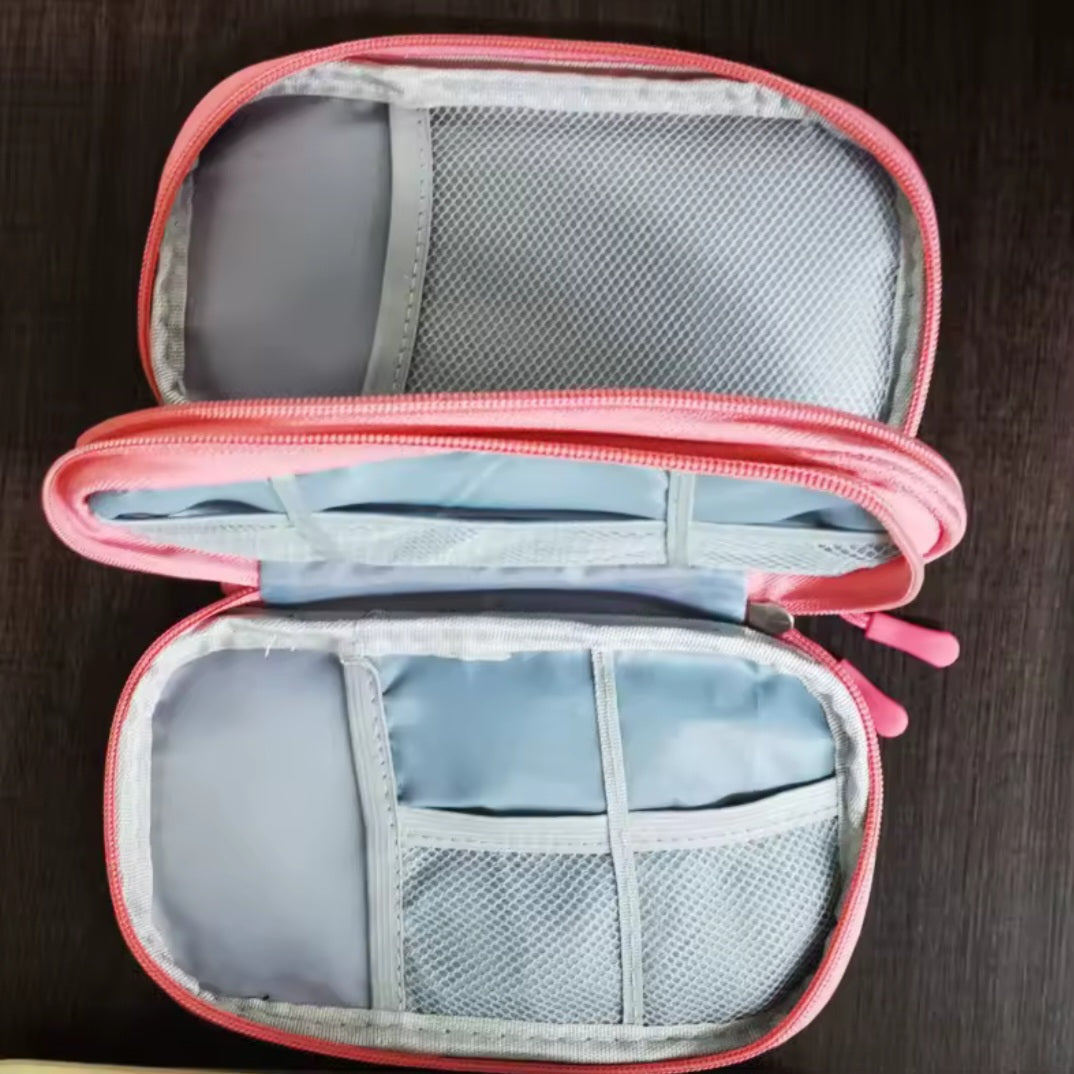 Data Cable Storage Bag Waterproof Portable Carry Case Storage Bag Travel Organizer Bag for Cable Cord USB Charger.