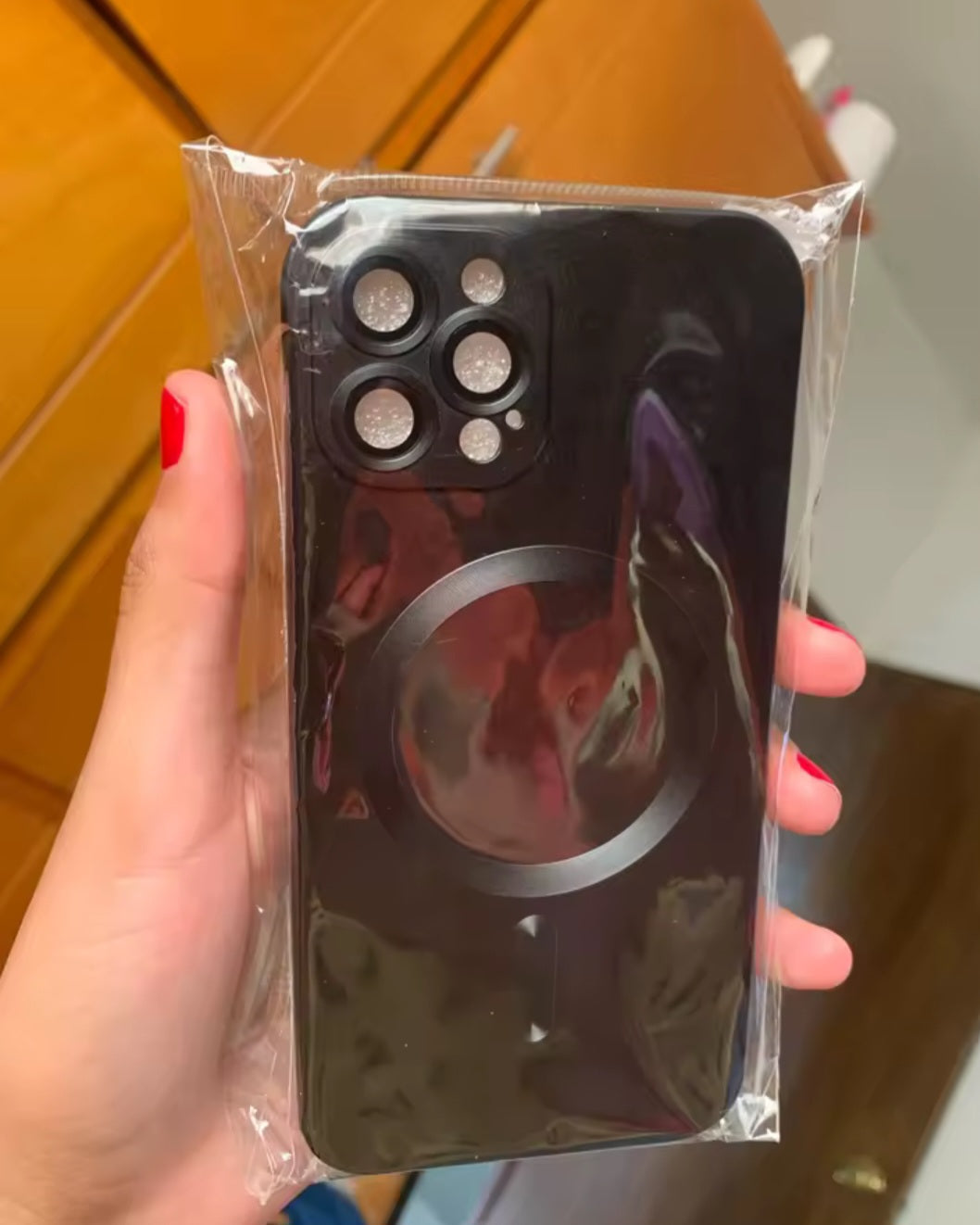 Magnetic Luxury Matte Magsafe Wireless Charging Case for iPhone 16, 15, 14 Promax Plus Glasslens Protection Soft Cover.