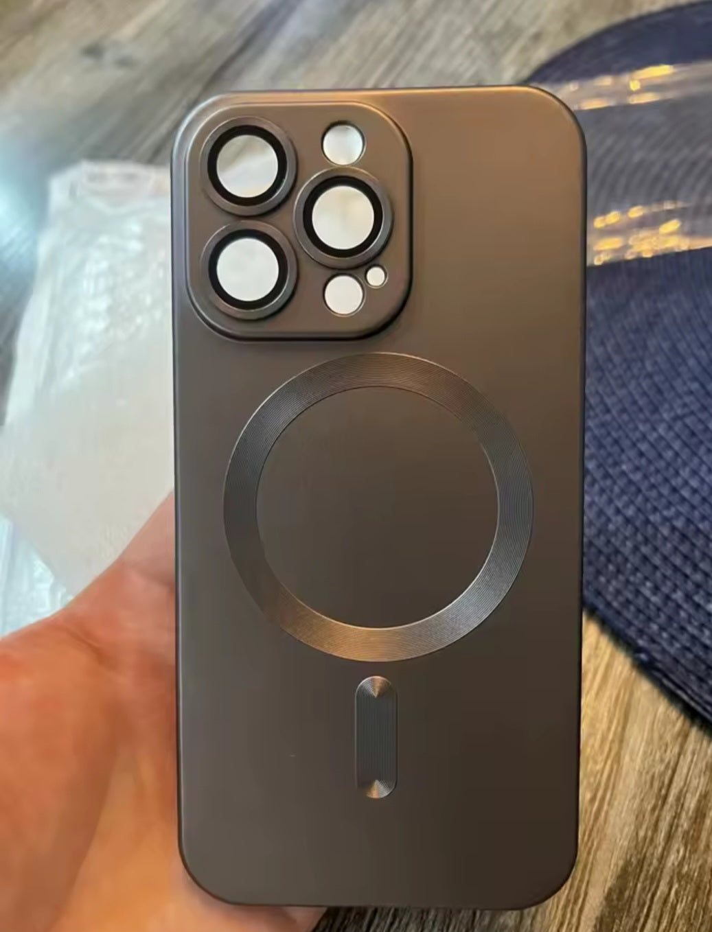 Magnetic Luxury Matte Magsafe Wireless Charging Case for iPhone 16, 15, 14 Promax Plus Glasslens Protection Soft Cover.