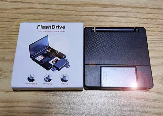 7 in 1 Multifunctional Card Reader Storage Box SD Micro Card Case OTG Adapter USB 2.0 Type C Adapter Storage Box.