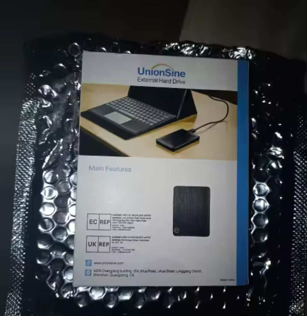 UnionSine HDD 2.5 Portable External Hard drive 500 GB Suitable for PC, Laptop Mac/Mac book.