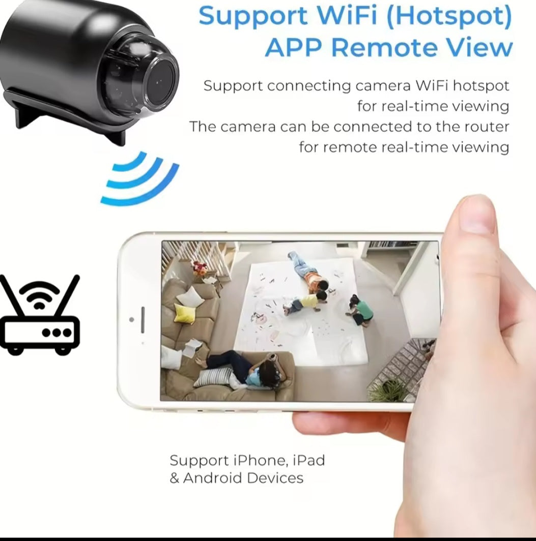 1080P HD Mini WiFi Camera Indoor Safety Security Surveillance Monitor Night Vision Camcorder.