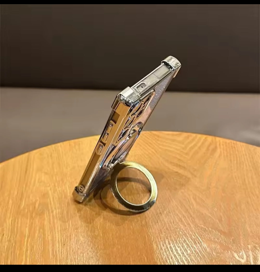 Luxury Magsafe Glitter Case For Samsung Galaxy S25 , S24 , S23 Ultra Gold.