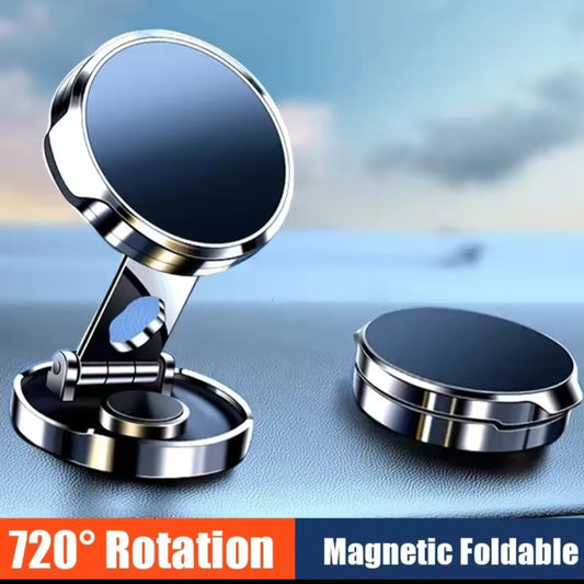 VIKEFONE Car Mobilephone Stand Strong Magnetic car holder  720° Foldeable Round Bracket Support for Universal Phones Mount Holders.