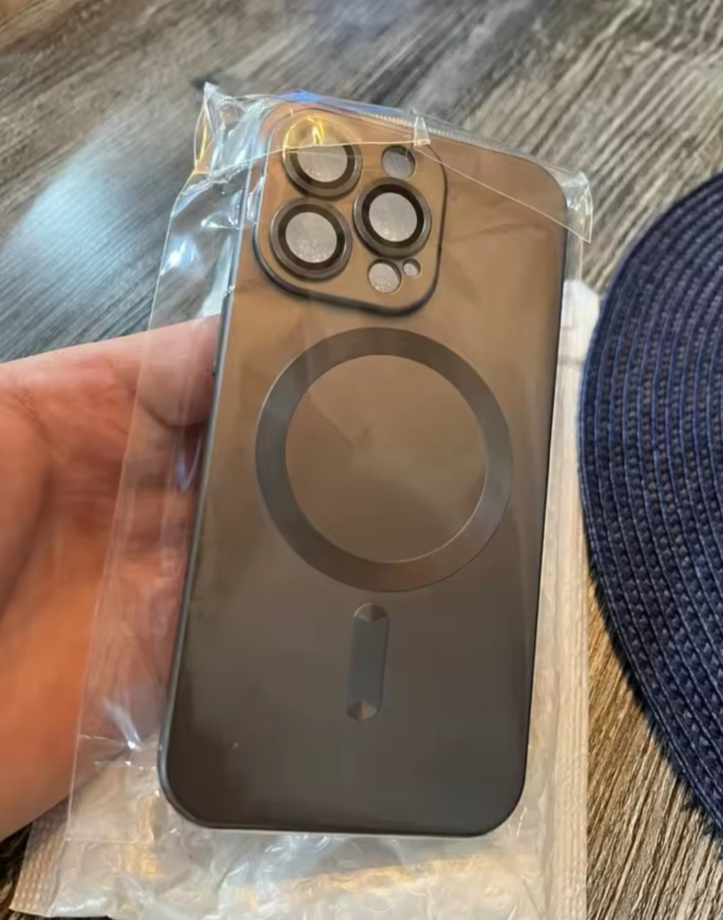 Magnetic Luxury Matte Magsafe Wireless Charging Case for iPhone 16, 15, 14 Promax Plus Glasslens Protection Soft Cover.