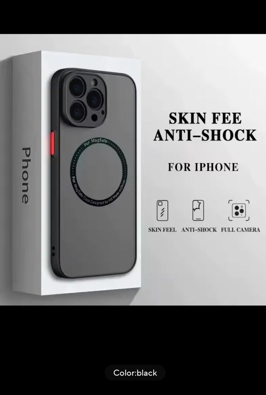 Magnetic Luxury Matte Magsafe Wireless Charging Case for iPhone 16, 15, 14 Promax Plus Glasslens Protection Soft Cover.