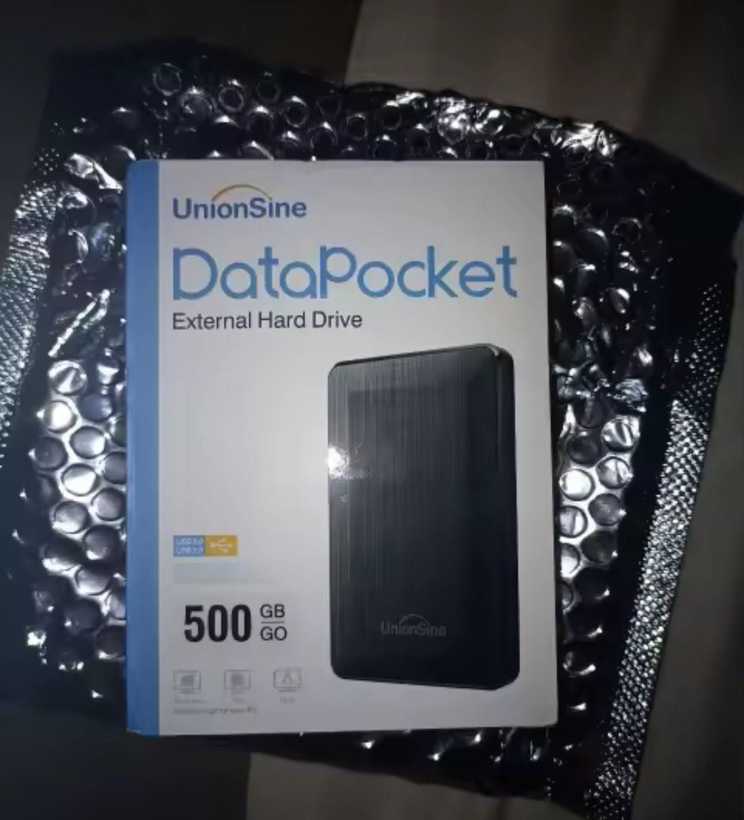UnionSine HDD 2.5 Portable External Hard drive 500 GB Suitable for PC, Laptop Mac/Mac book.